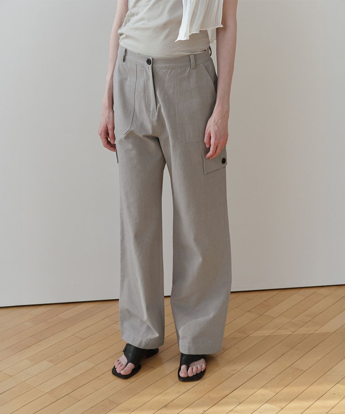 로우타이드(LOW TIDE) COTTON CARGO PANTS [GREY]
