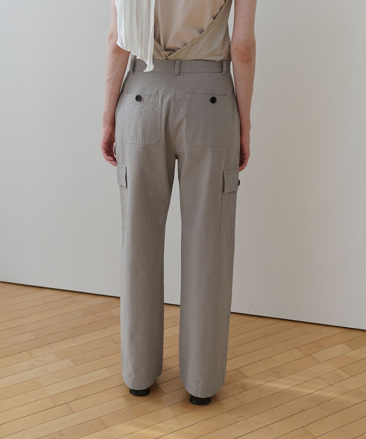 로우타이드(LOW TIDE) COTTON CARGO PANTS [GREY]
