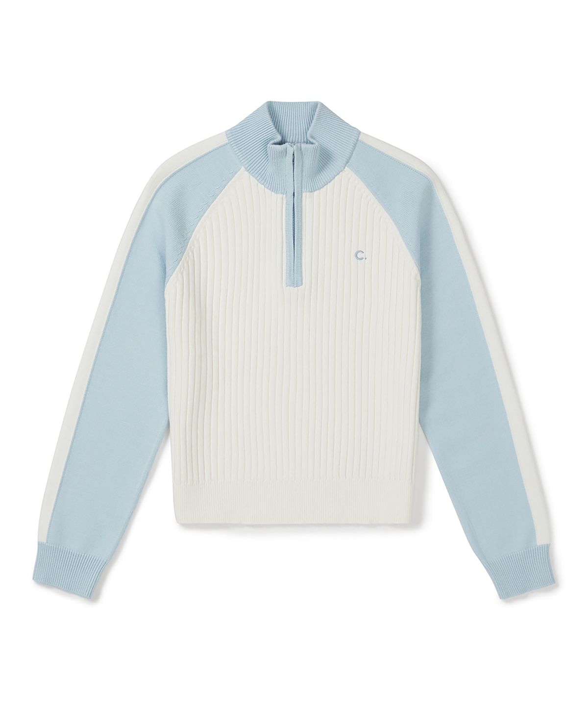 클로브(CLOVE) [26SS clove] Sporty Half-Zip Knit (Sky Blue)