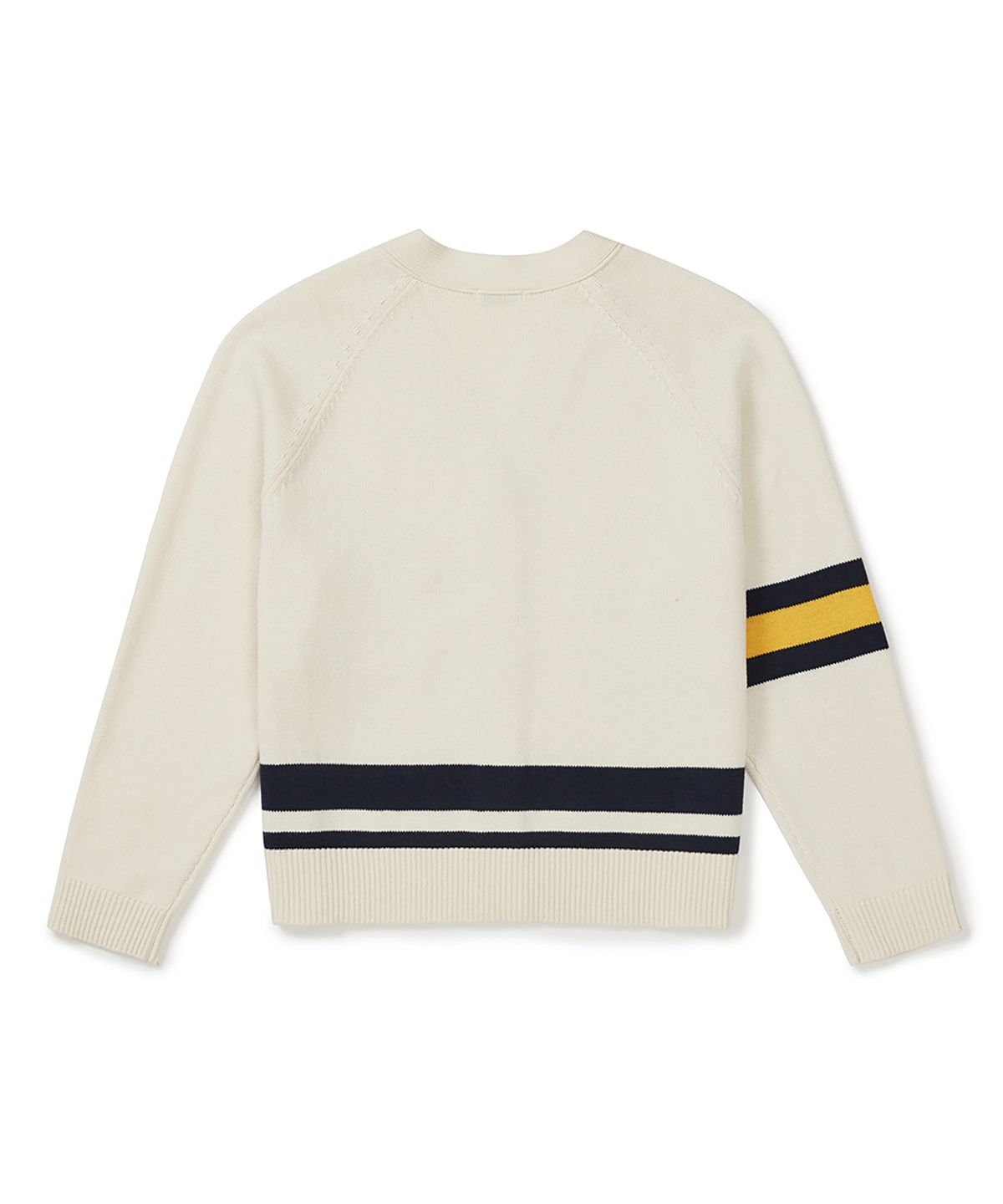 클로브(CLOVE) [26SS clove] Varsity Knit Cardigan (Cream)
