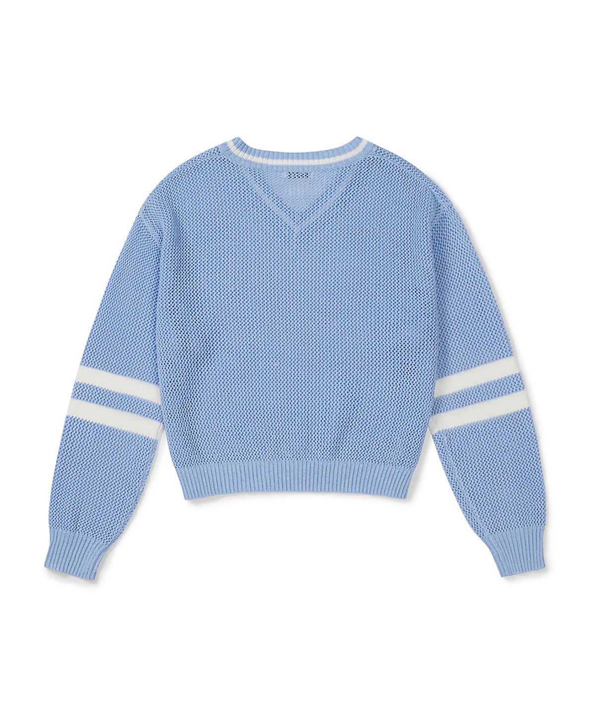 클로브(CLOVE) [26SS clove] Net Weave V-Neck Knit (Sky Blue)