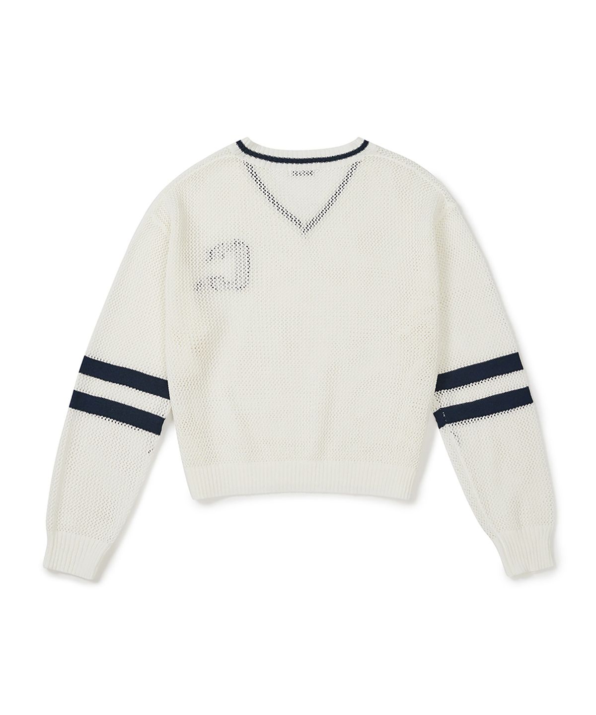 클로브(CLOVE) [26SS clove] Net Weave V-Neck Knit (Ivory)