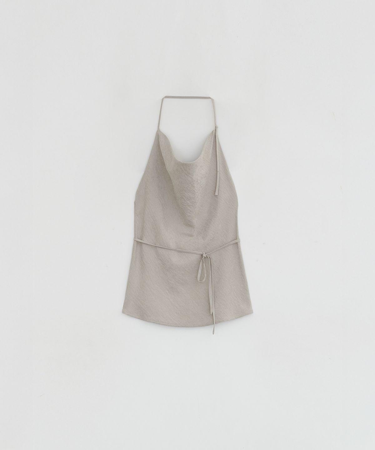 로우타이드(LOW TIDE) STRAP DRAPE HALTER TOP [BEIGE]