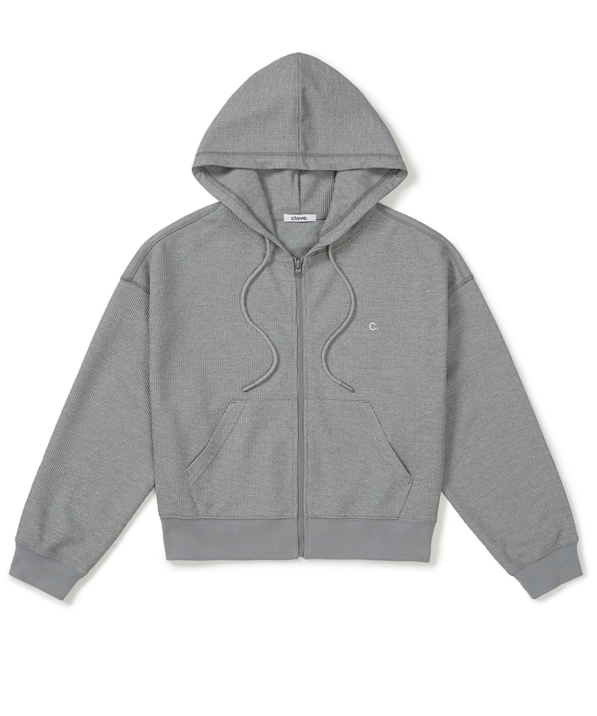 클로브(CLOVE) [26SS clove] Waffle Hoody Zip-up (Grey)