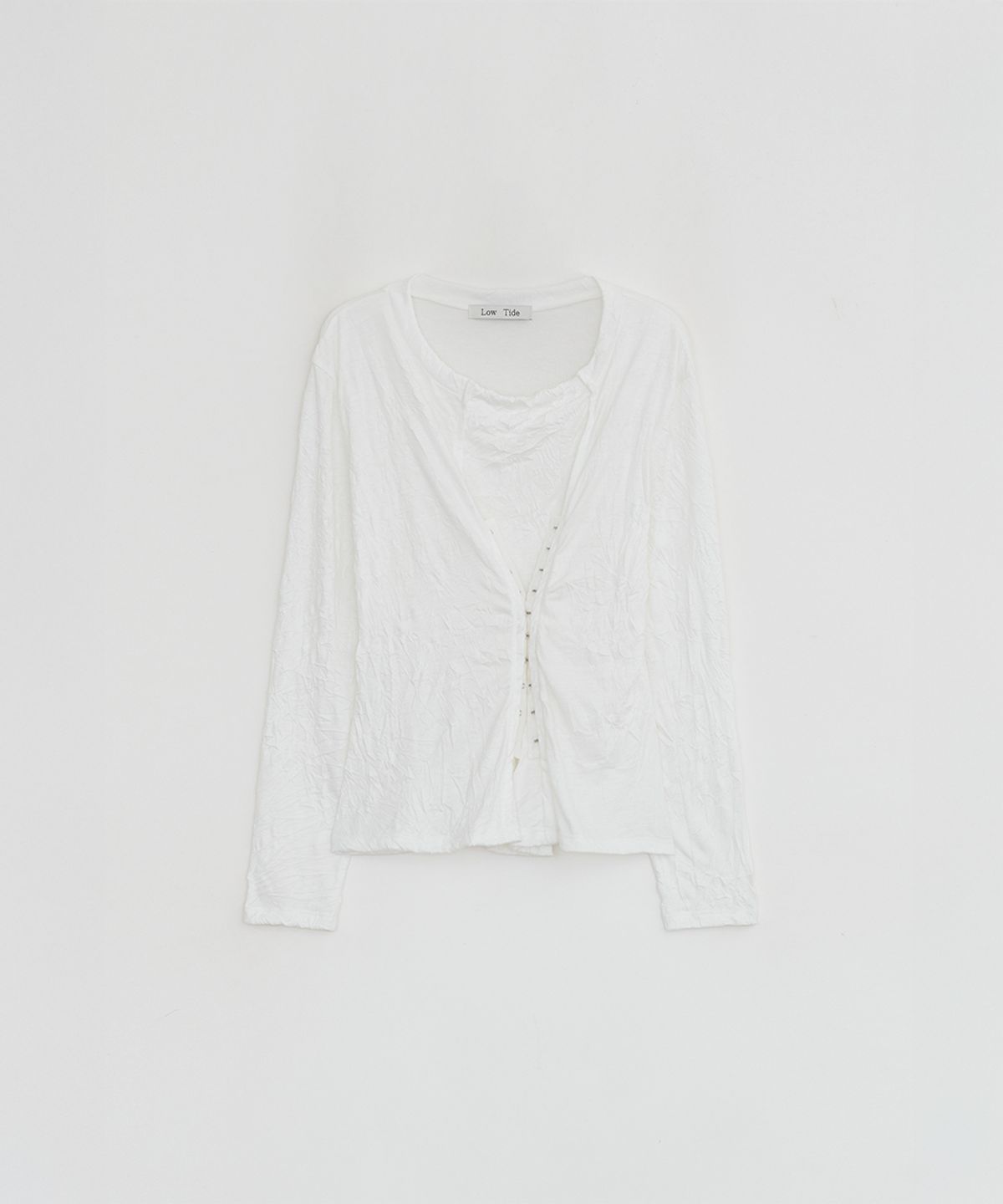 로우타이드(LOW TIDE) CREASE SNAP TOP [WHITE]