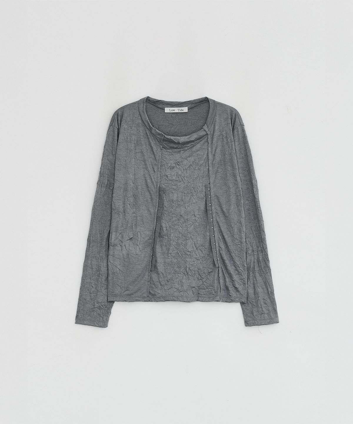로우타이드(LOW TIDE) CREASE SNAP TOP [GREY]