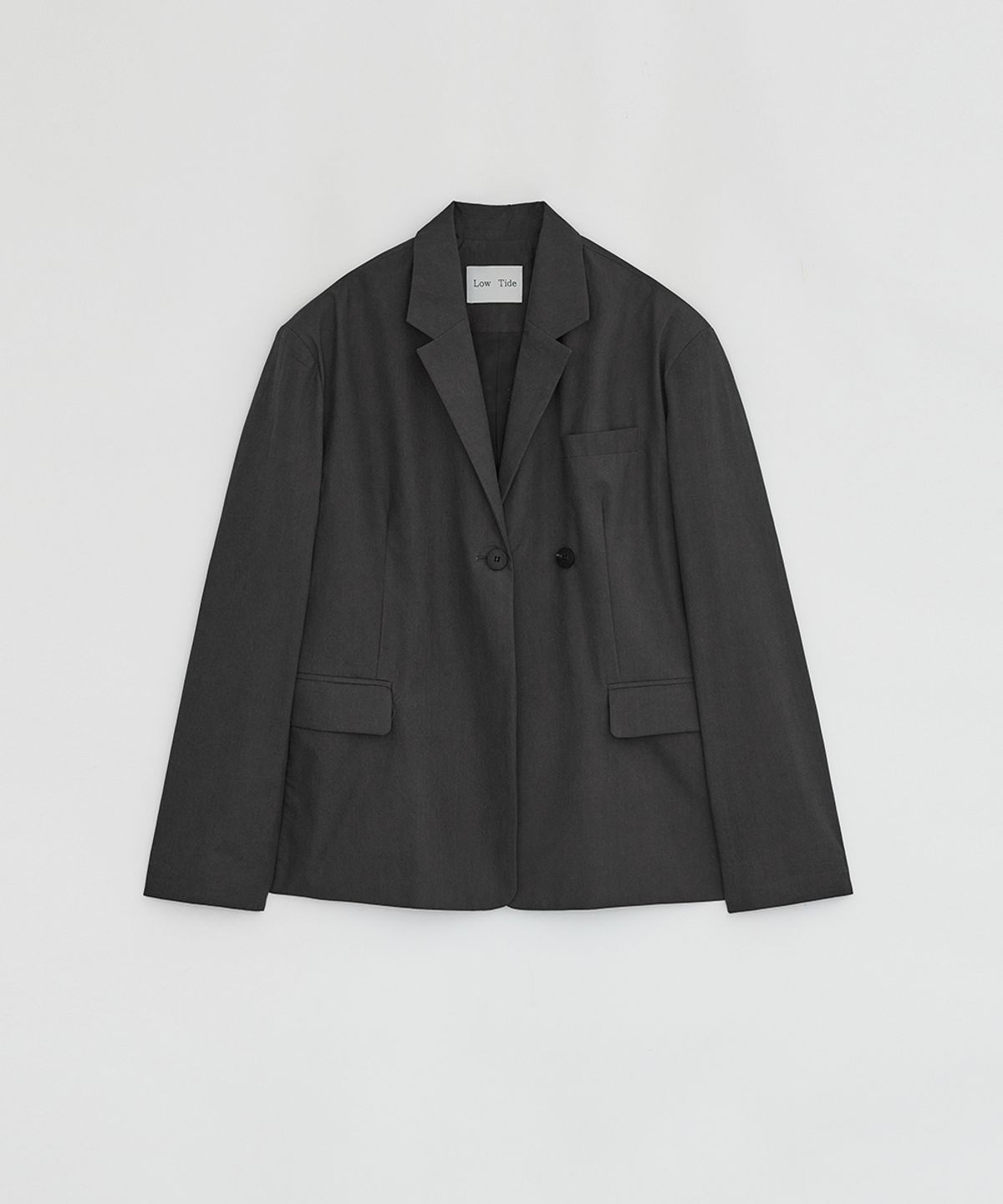 로우타이드(LOW TIDE) BUTTON STRAP JACKET [CHARCOAL]