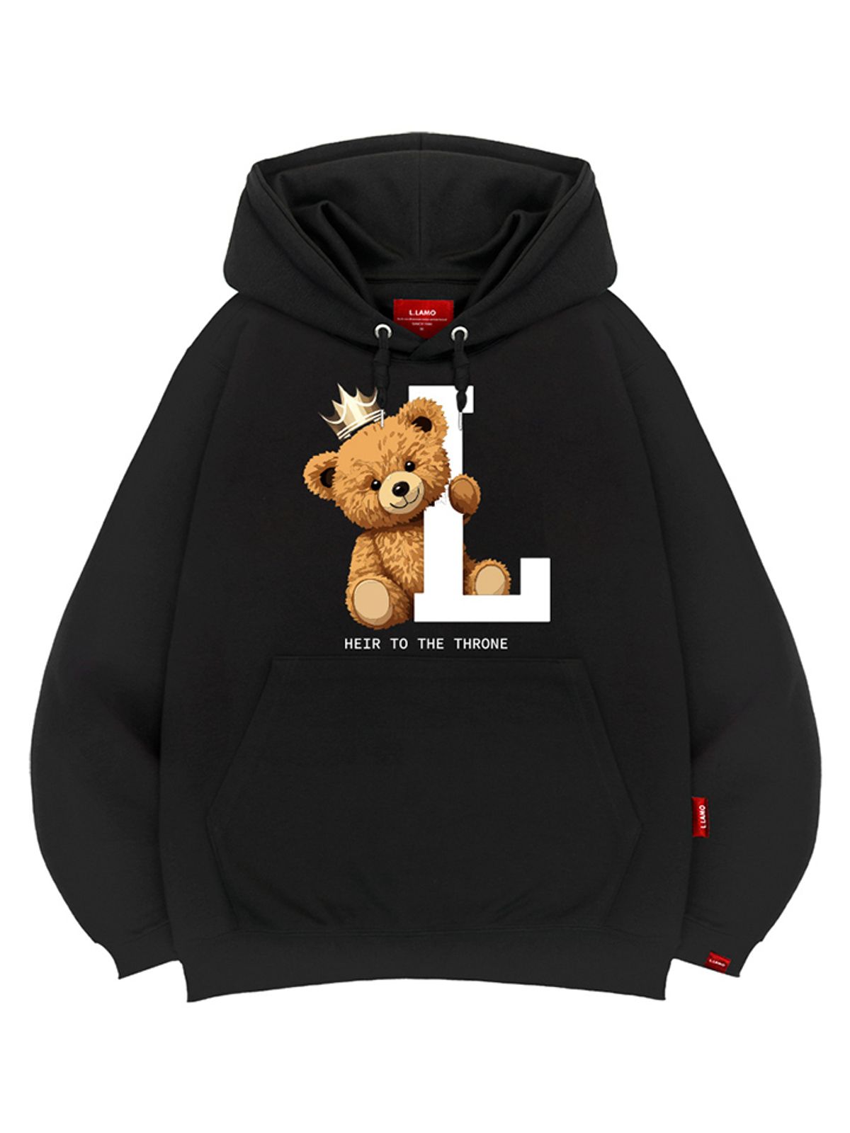 엘라모(LLAMO) 킹베어 후드티 남녀공용 빅사이즈 M~4XL