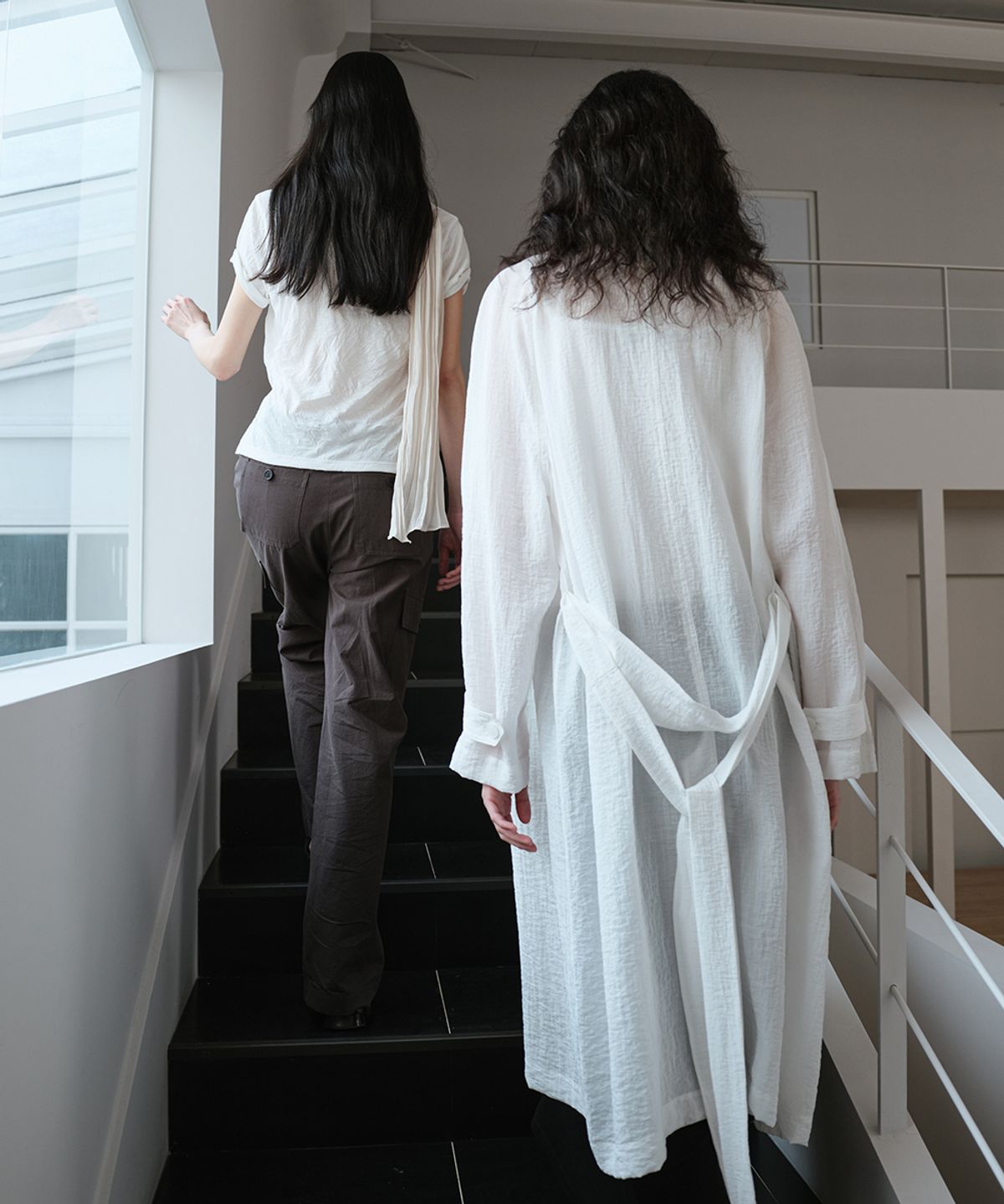 로우타이드(LOW TIDE) SHEER BELT TRENCH COAT [WHITE]