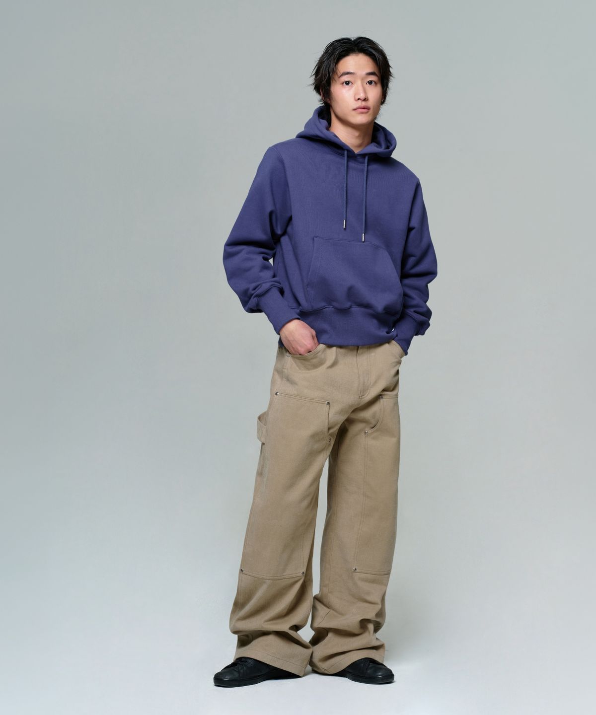이알에이(ERA) MEN WIDE CARPENTER PANTS - KHAKI BEIGE