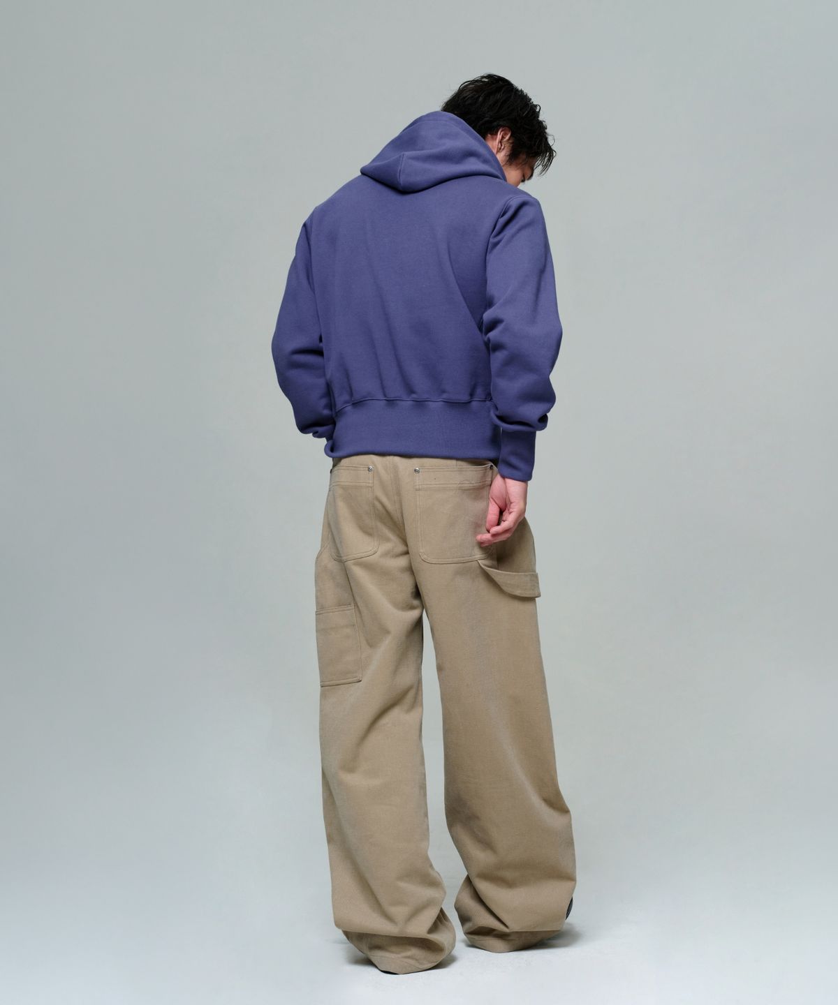 이알에이(ERA) MEN WIDE CARPENTER PANTS - KHAKI BEIGE