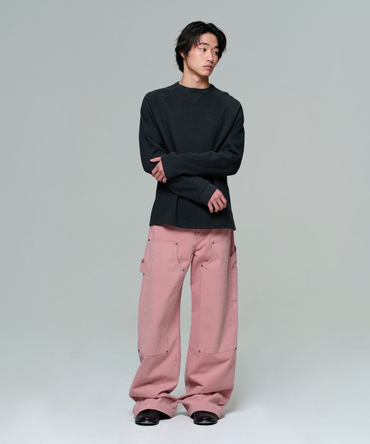 이알에이(ERA) MEN WIDE CARPENTER PANTS - DUSTY PINK