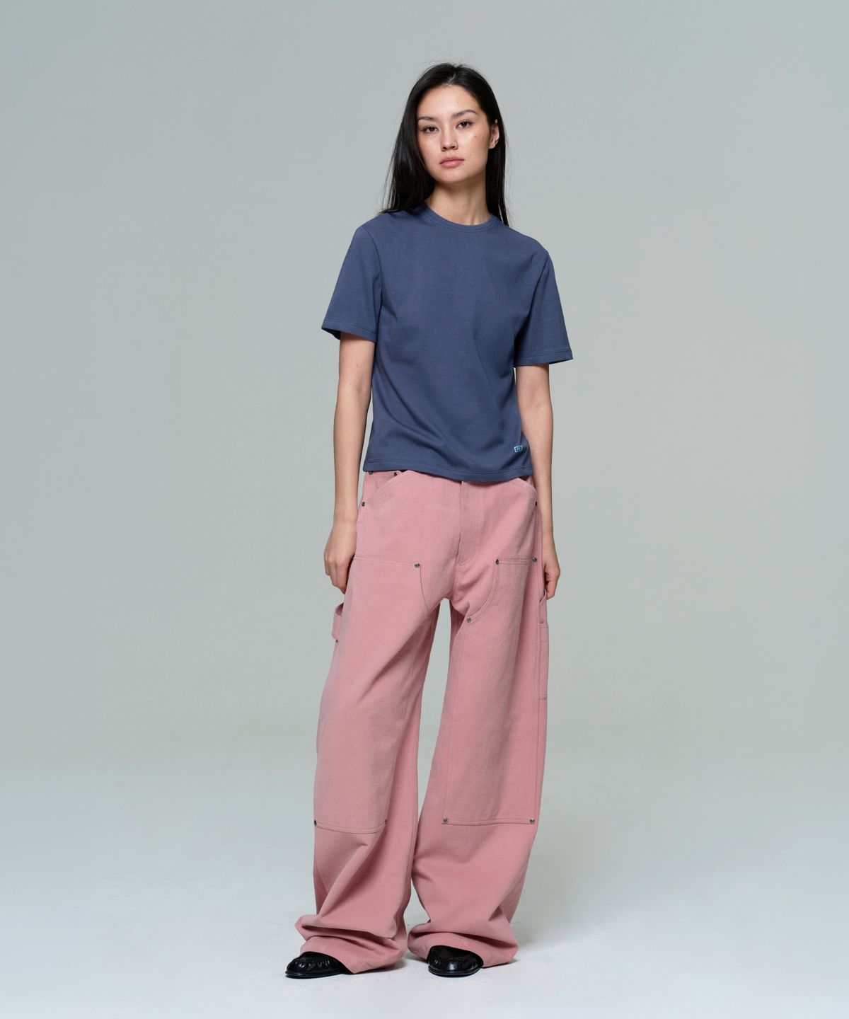 이알에이(ERA) WOMEN WIDE CARPENTER PANTS - DUSTY PINK