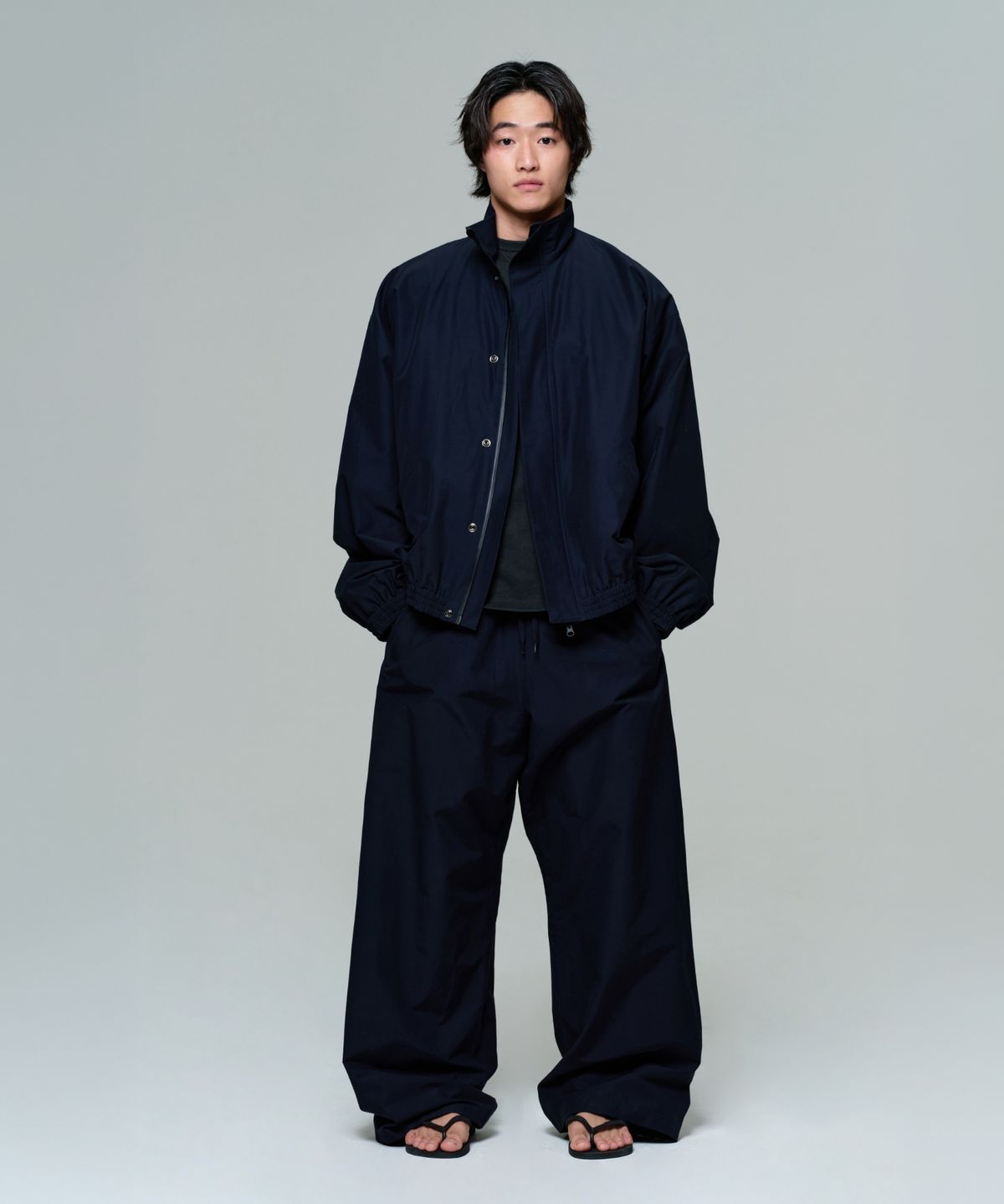 이알에이(ERA) MEN OVERSIZED TRACK ZIP JACKET - DARK NAVY