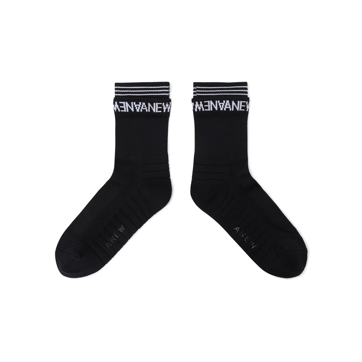 어뉴골프(ANEW GOLF) MEN ESSENTIAL MIDDLE SOCKS_BK