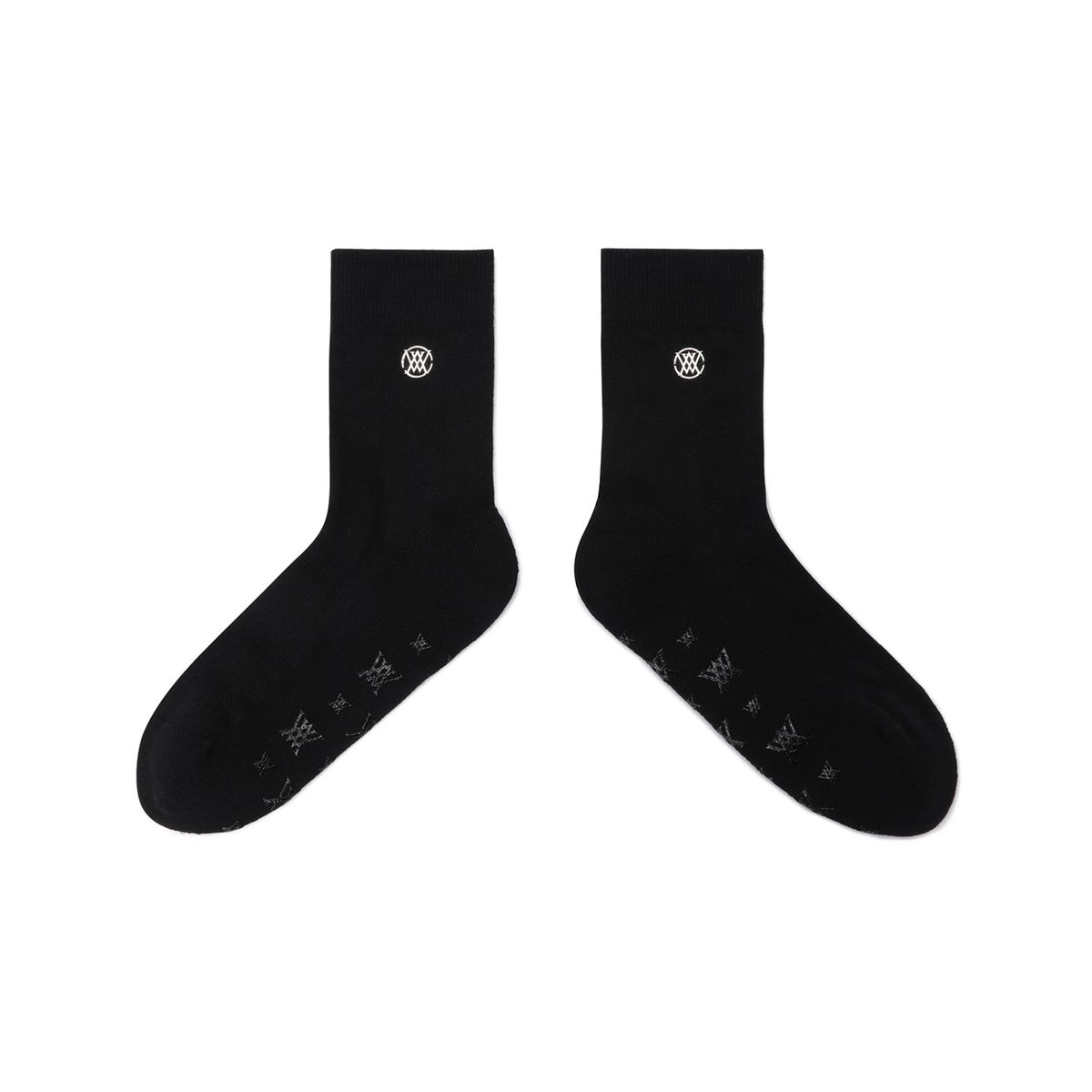 어뉴골프(ANEW GOLF) WOMEN COLOR POP MIDDLE SOCKS_BK
