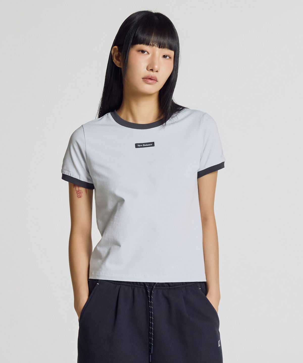 뉴발란스(NEW BALANCE) NBNEG2W462 / WOMEN 링거 반팔티 (L/BLUE)