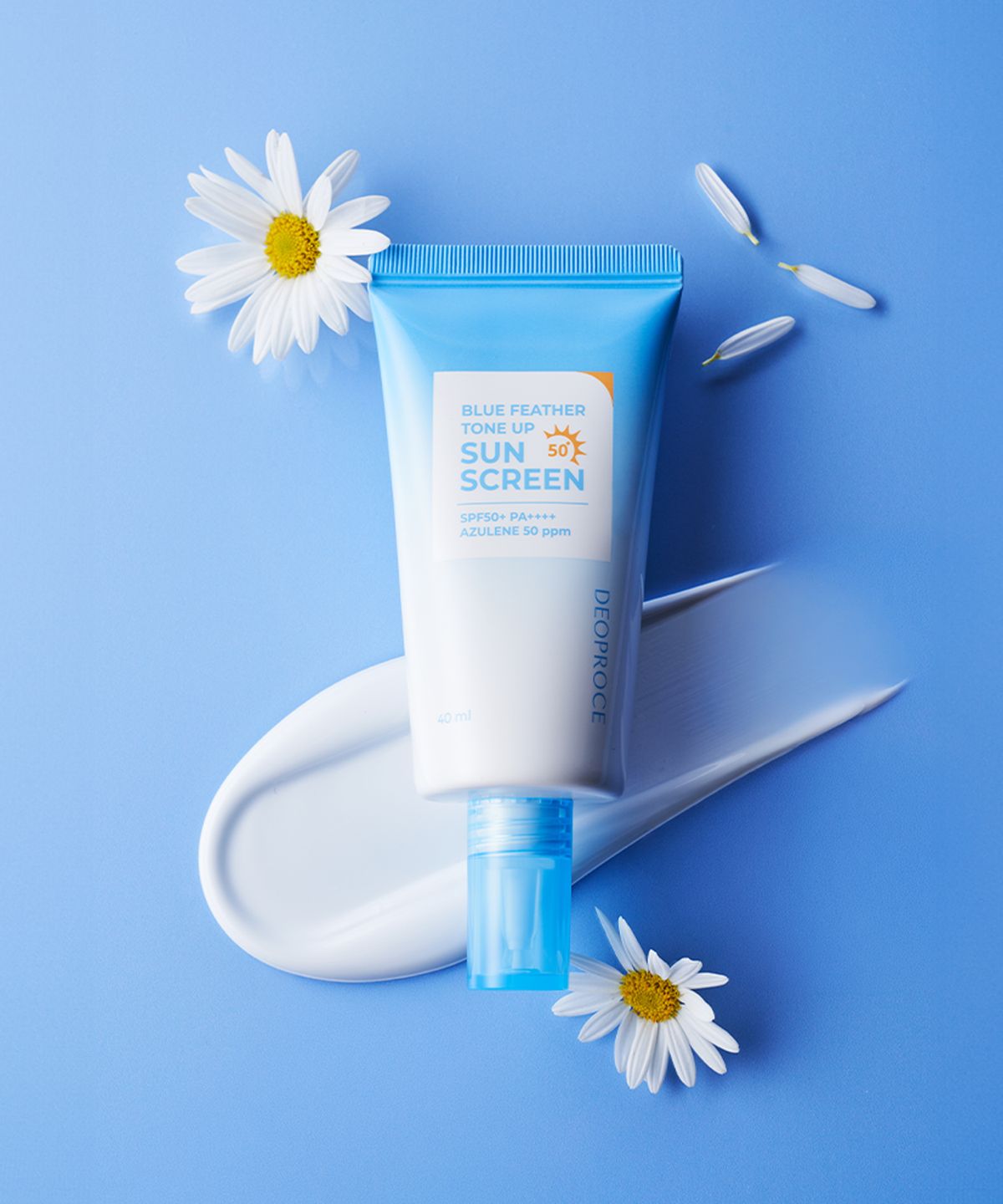 디오프러스(DEOPROCE) 블루 페더 톤 업 선 스크린 SPF50+ PA++++ 40ml