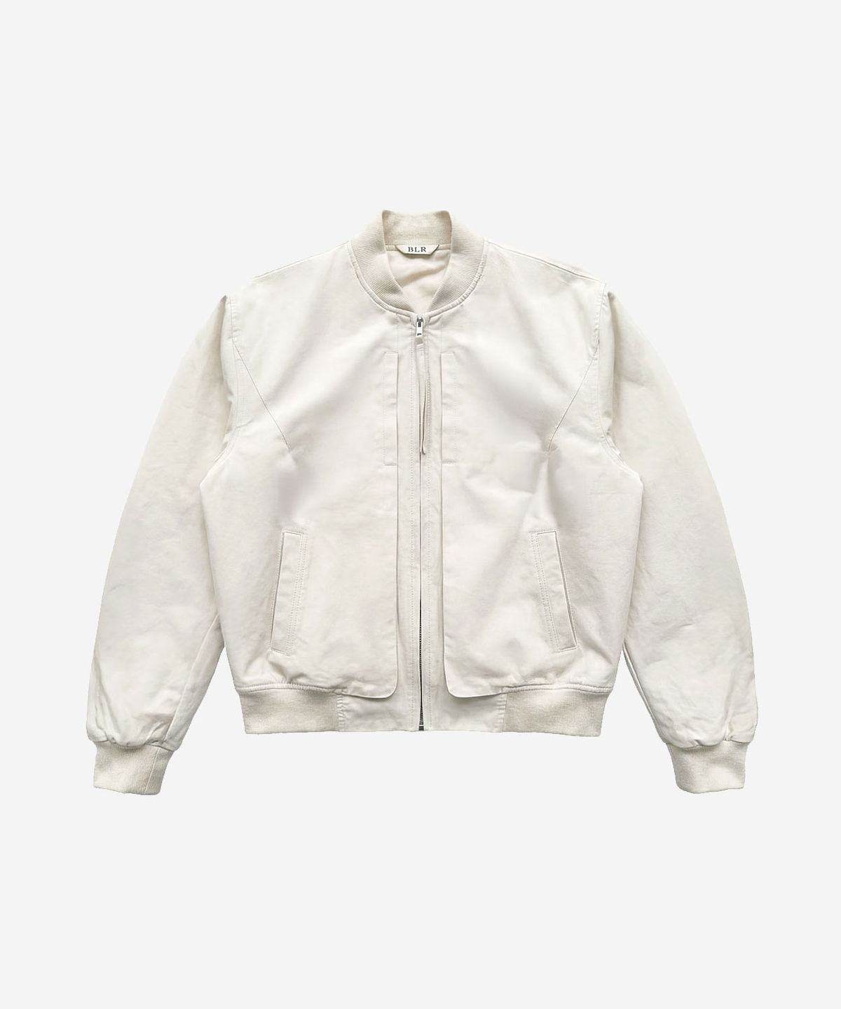 비엘알(BLR) Curved Line Flight Jacket Ivory