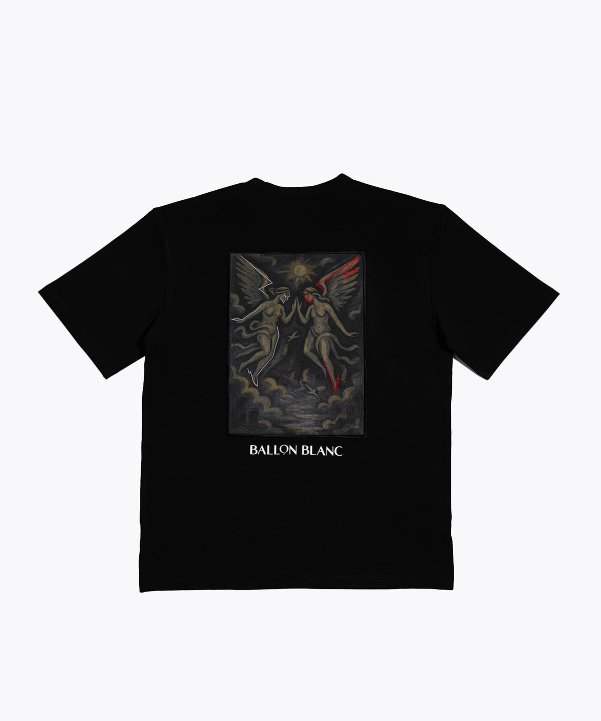 발롱블랑 라이프(BALLONBLANC LIFE) Etherea Premium Oversize Round Tee(Poly,Span) - BLACK