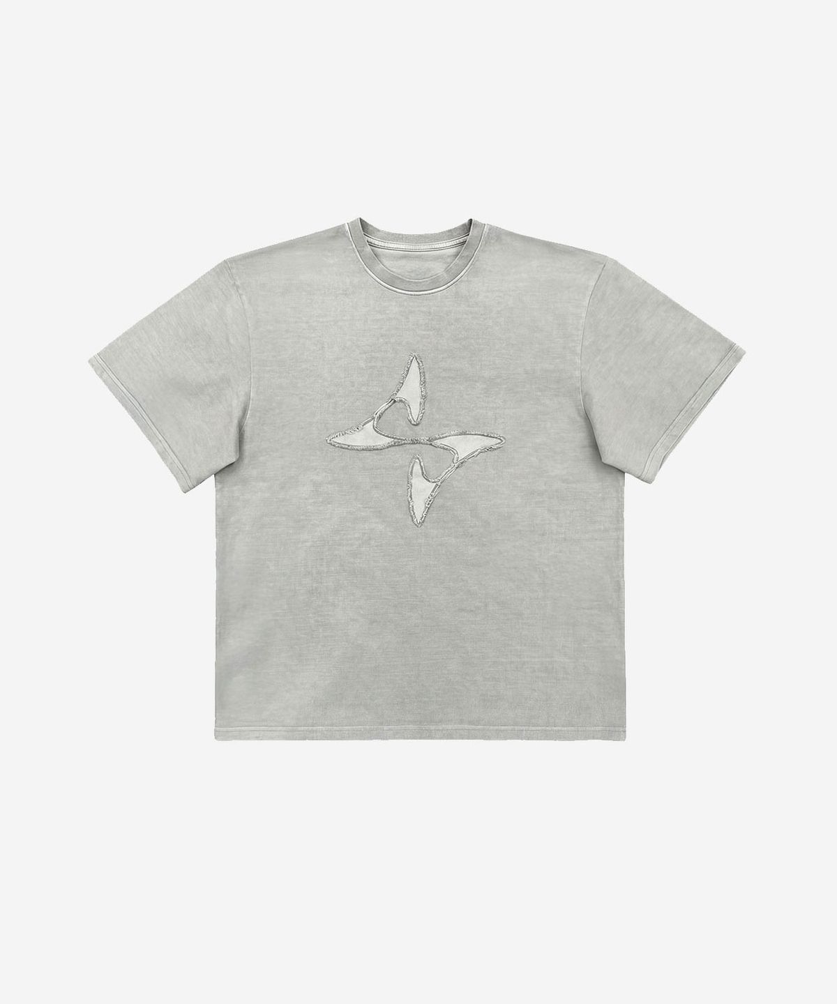 비엘알(BLR) Low-Cut Patch Logo T-Shirt Grey
