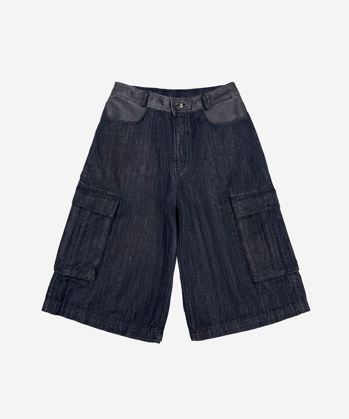 비엘알(BLR) Utility Leather-Trim Bermuda Pants