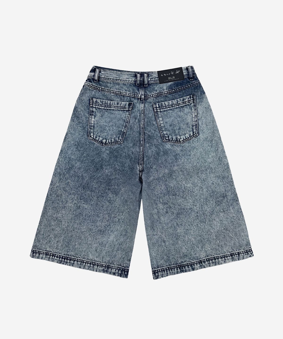 비엘알(BLR) Curved Detail Bermuda Denim Pants