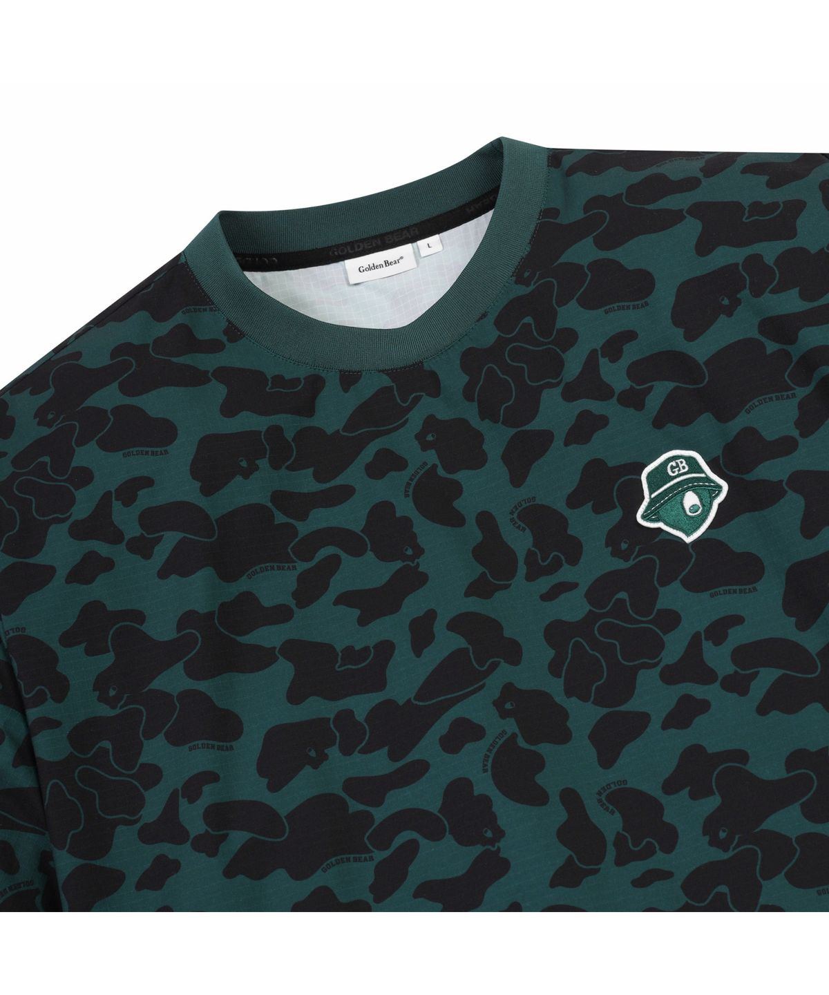 골든베어(GOLDEN BEAR) (M) Camo Pattened Crewneck Woven T-shirt G4TAM26212GRX