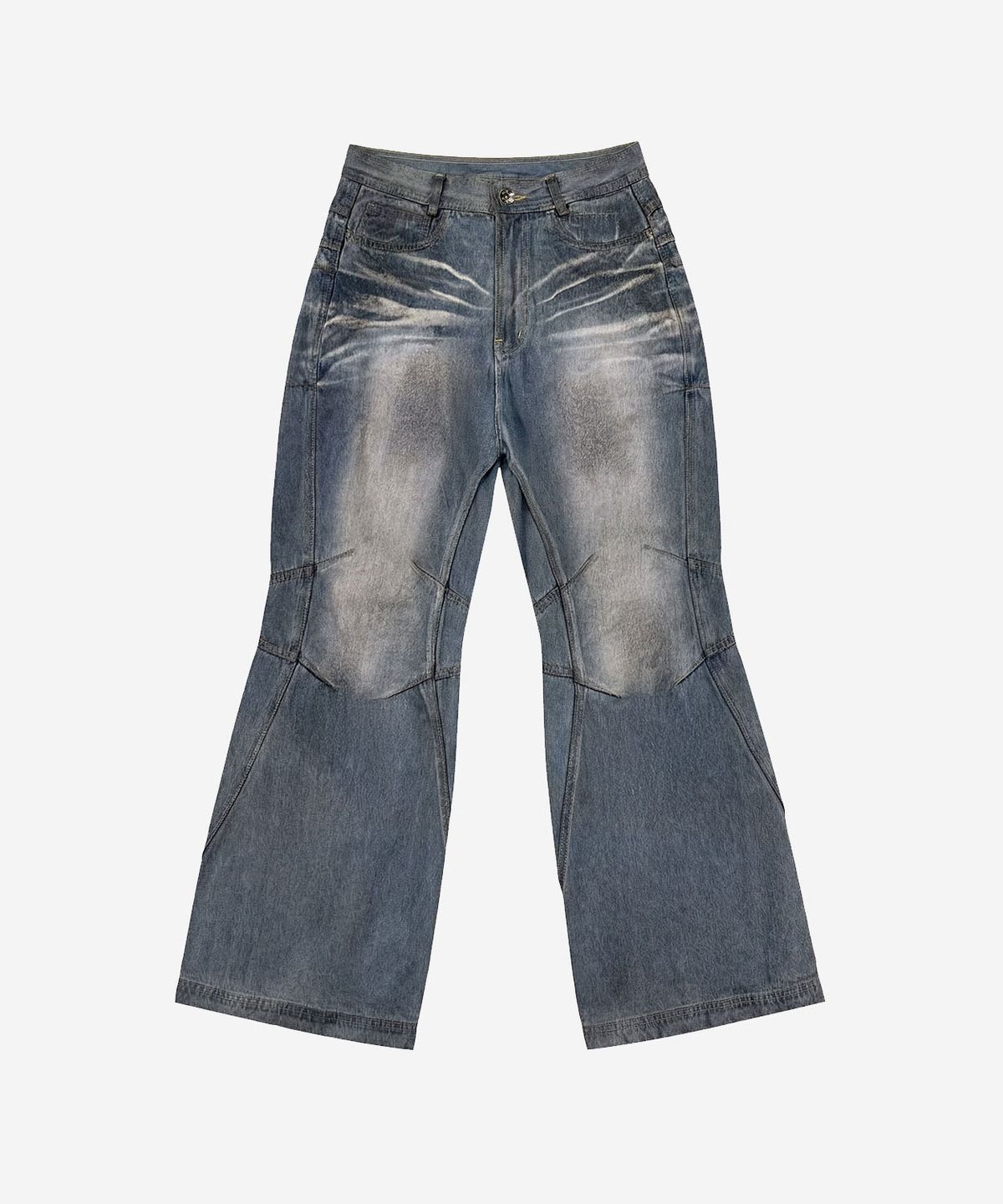 비엘알(BLR) Double Yoke Oil Washed Bootcut Denim Pants