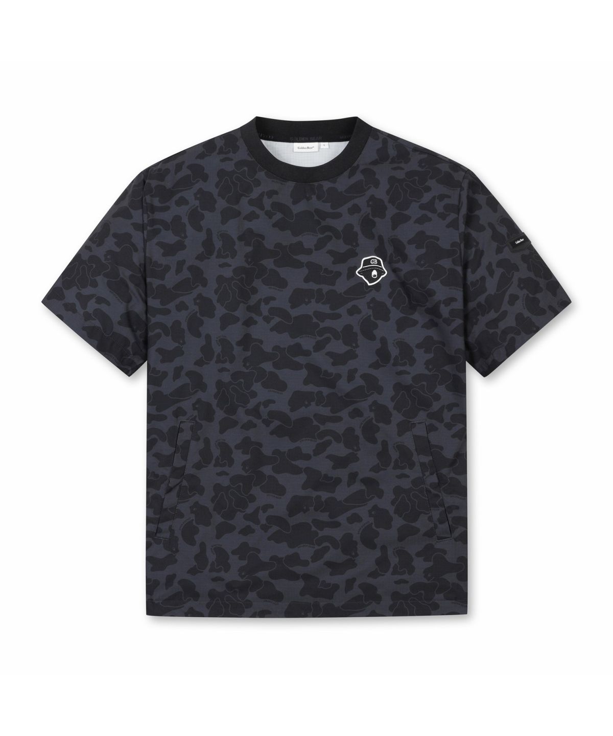 골든베어(GOLDEN BEAR) (M) Camo Pattened Crewneck Woven T-shirt G4TAM26212BKX