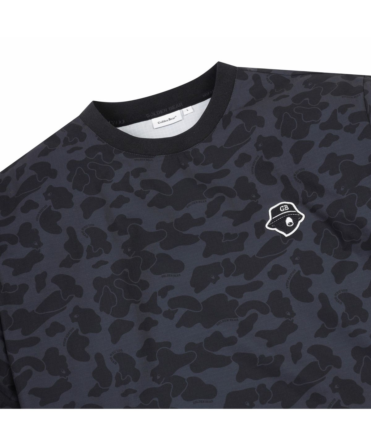 골든베어(GOLDEN BEAR) (M) Camo Pattened Crewneck Woven T-shirt G4TAM26212BKX