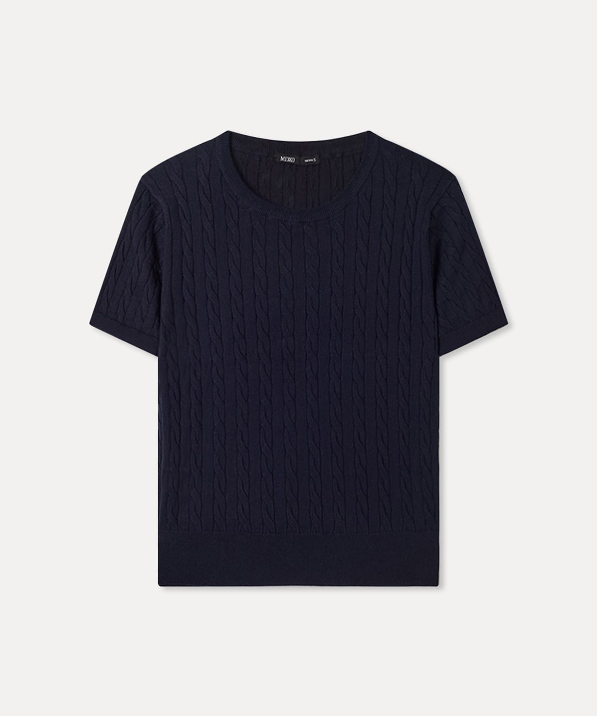 미쏘(MIXXO) [에센셜] 케이블 반팔 풀오버_MIWKAG430T