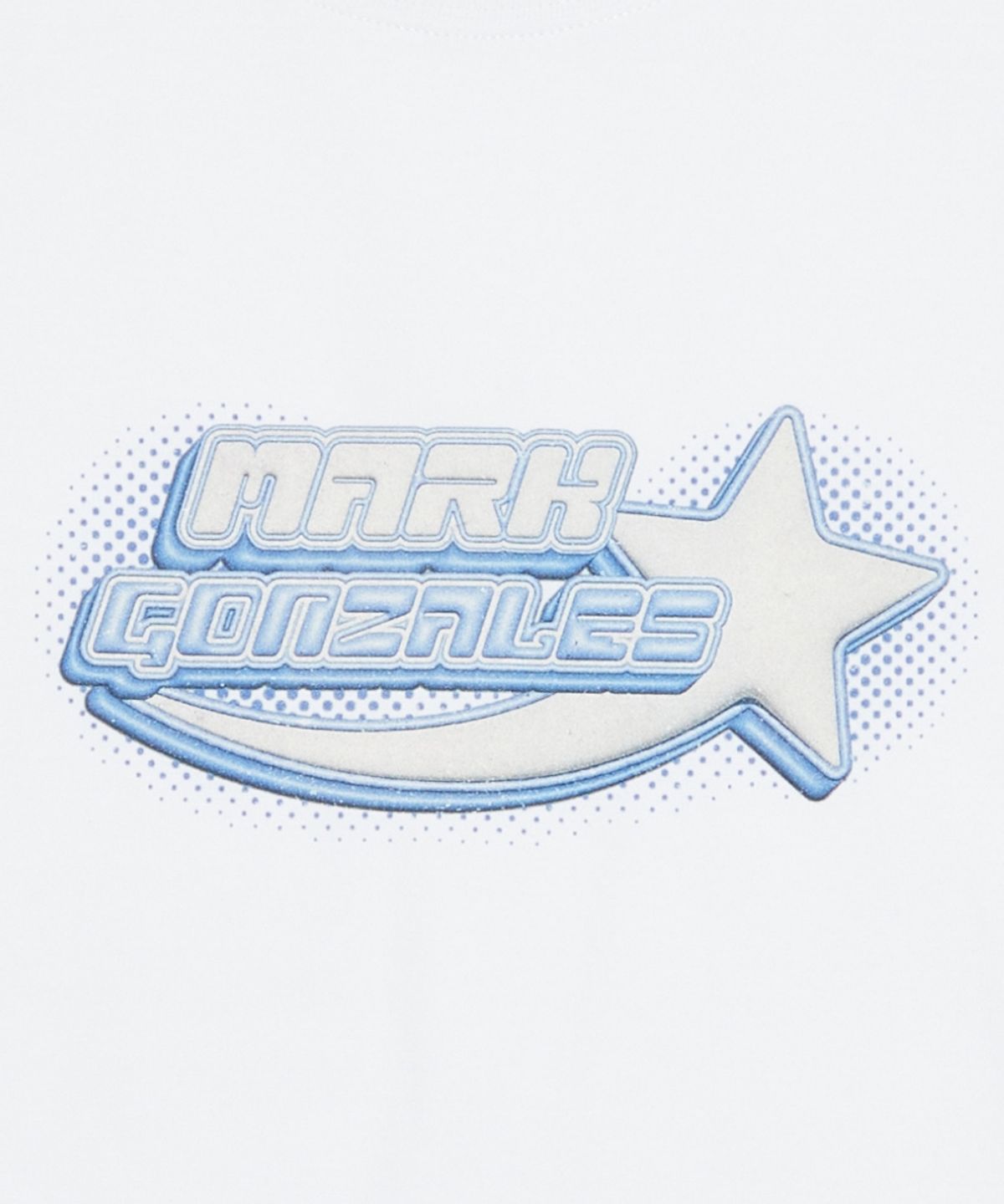 마크곤잘레스(MARK GONZALES) 우먼즈 MG 스타 크롭 반팔 티셔츠 - WHITE