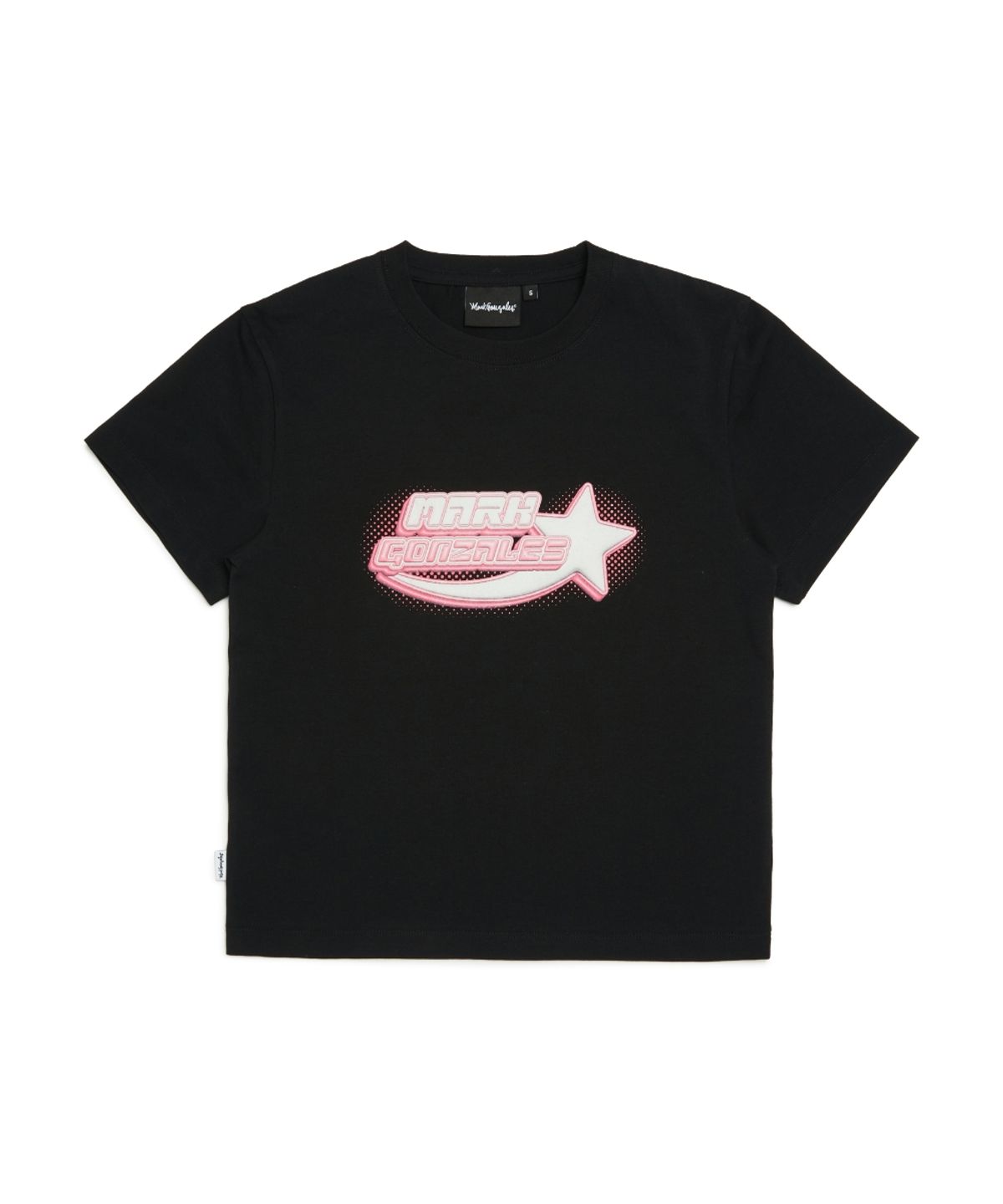 마크곤잘레스(MARK GONZALES) 우먼즈 MG 스타 크롭 반팔 티셔츠 - BLACK