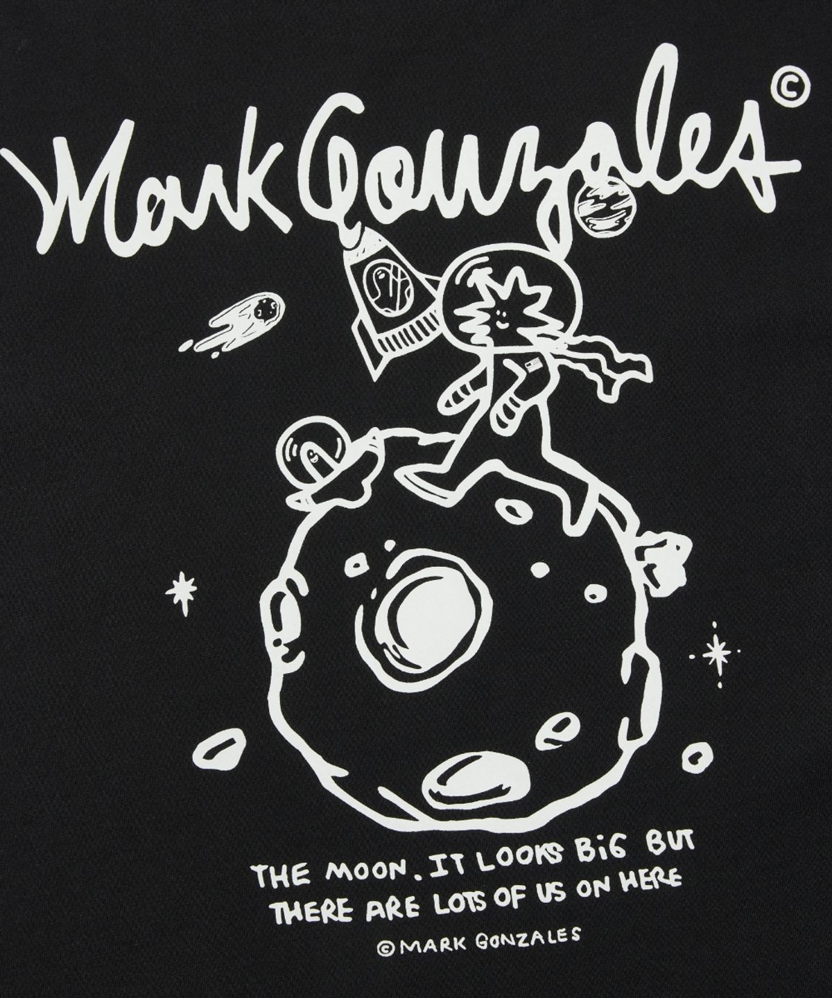 마크곤잘레스(MARK GONZALES) 스페이스 두들 그래픽 티셔츠 - BLACK