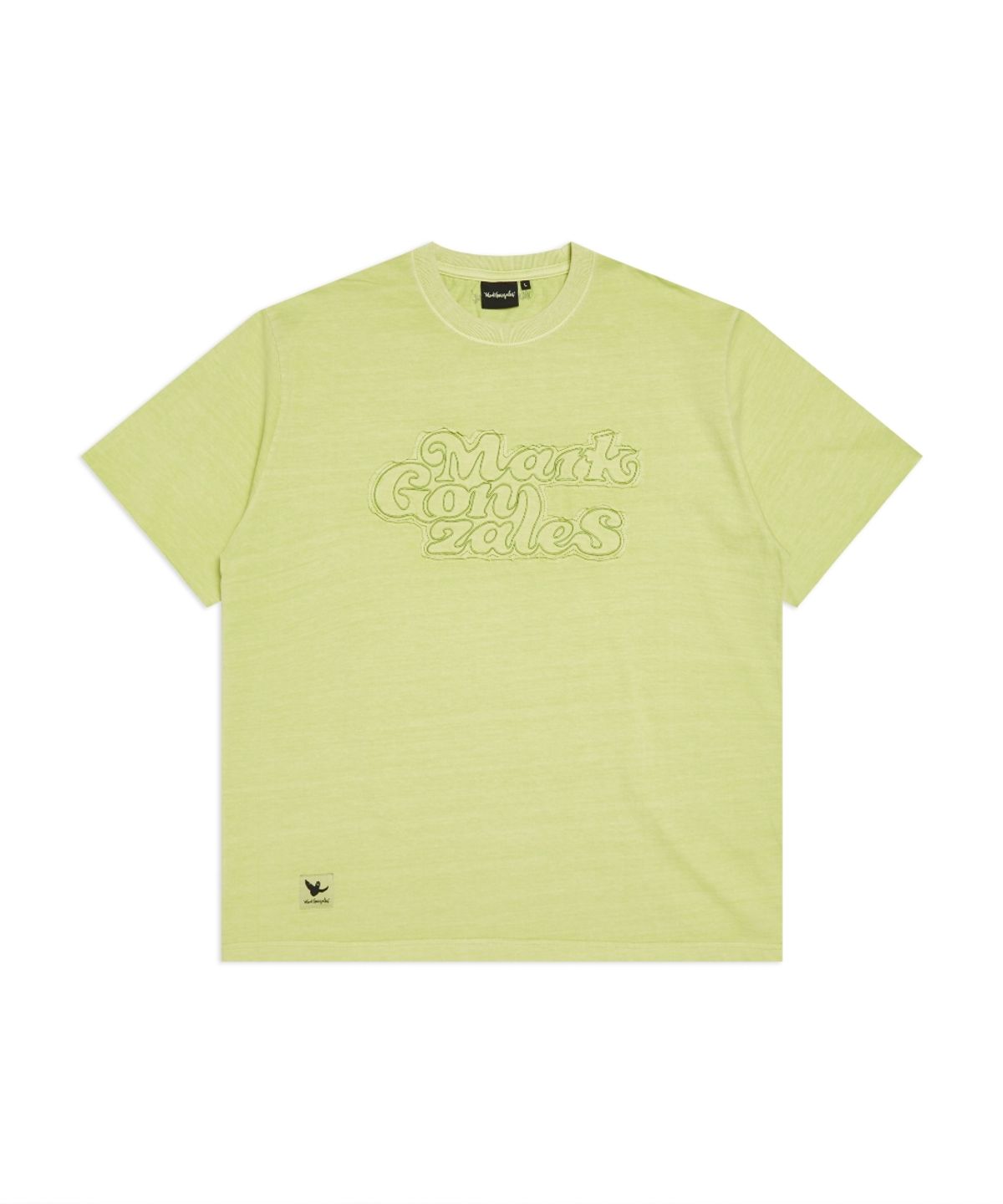 마크곤잘레스(MARK GONZALES) MG 아플리케 피그먼트 반팔 티셔츠 - LIGHT LIME