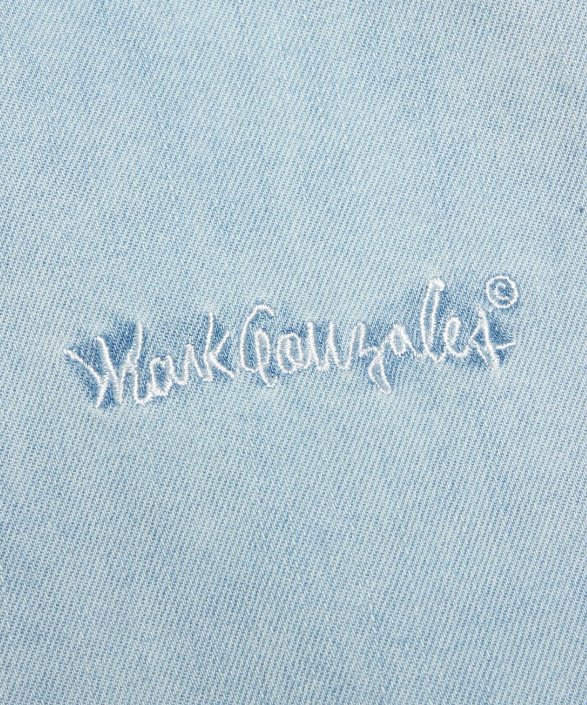 마크곤잘레스(MARK GONZALES) 사인로고 데님 반팔 셔츠 - SKY BLUE