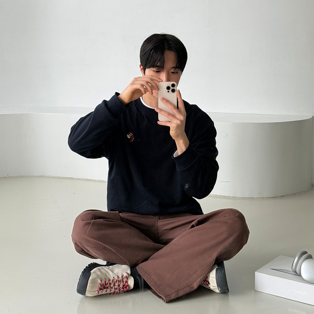 바이모노(BYMONO) [빅사이즈 M-6XL] 모노 보들보들 이글스 맨투맨