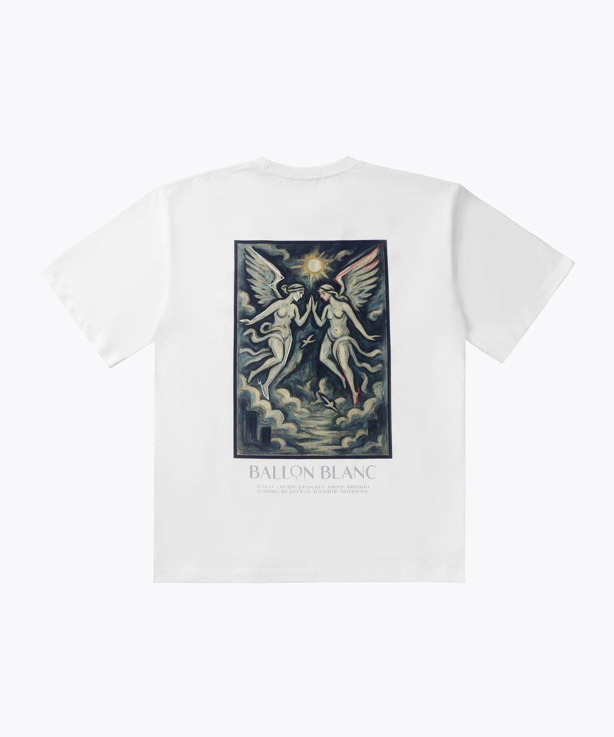 발롱블랑 라이프(BALLONBLANC LIFE) Ethereal Oversize Round Tee (Cotton 100%) - WHITE