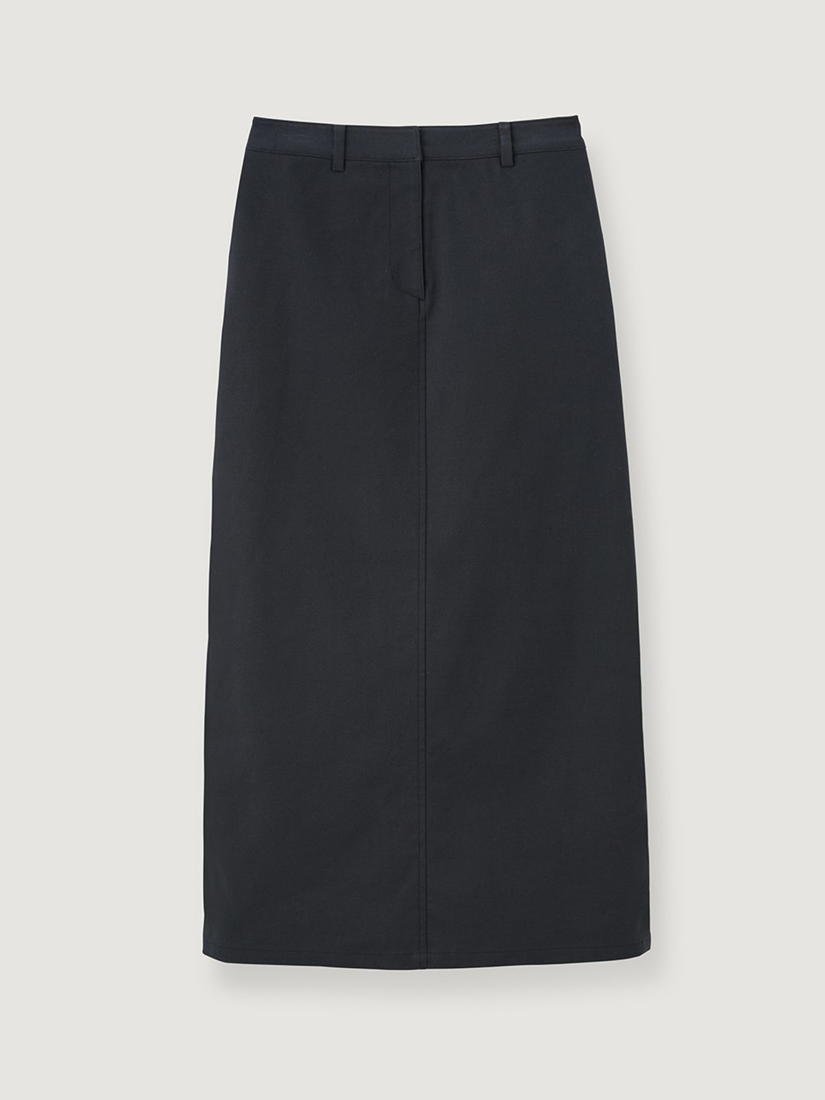 비뮤즈맨션(BEMUSE MANSION) Back slit h-line long skirt - Charcoal