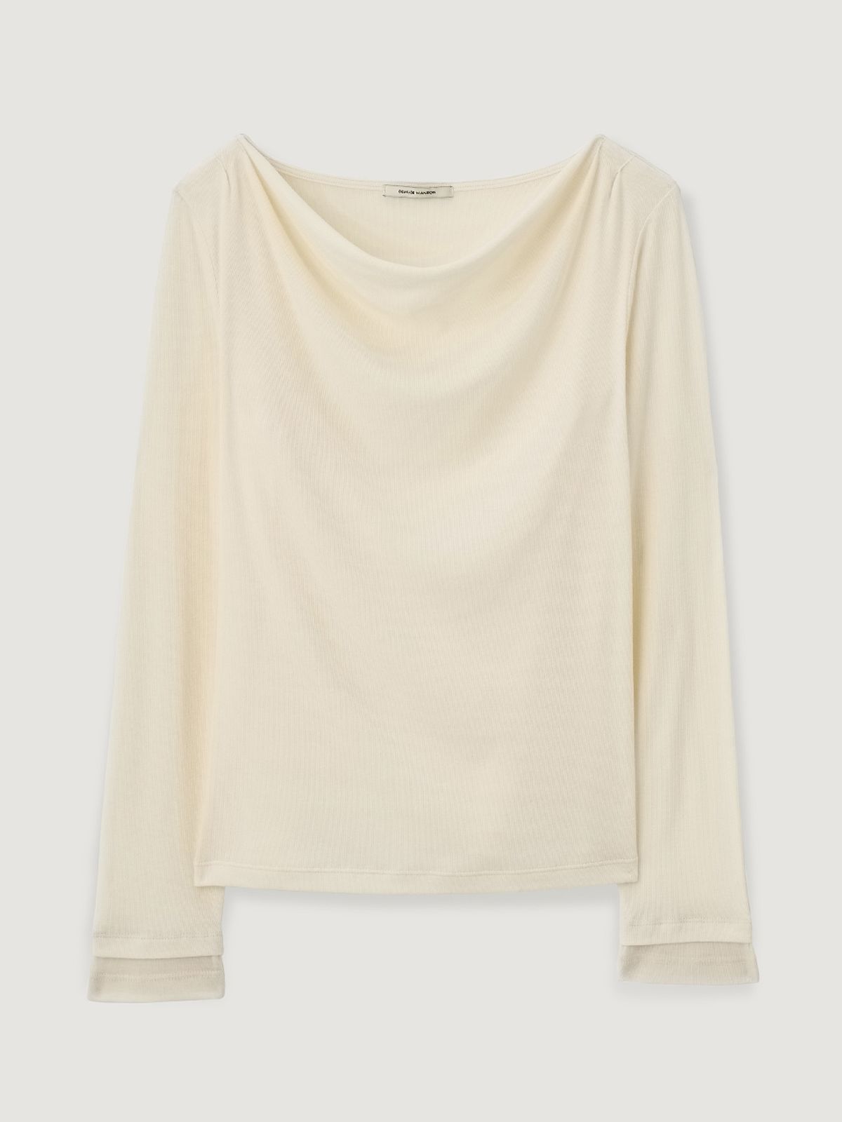 비뮤즈맨션(BEMUSE MANSION) Drape neck top - Ivory