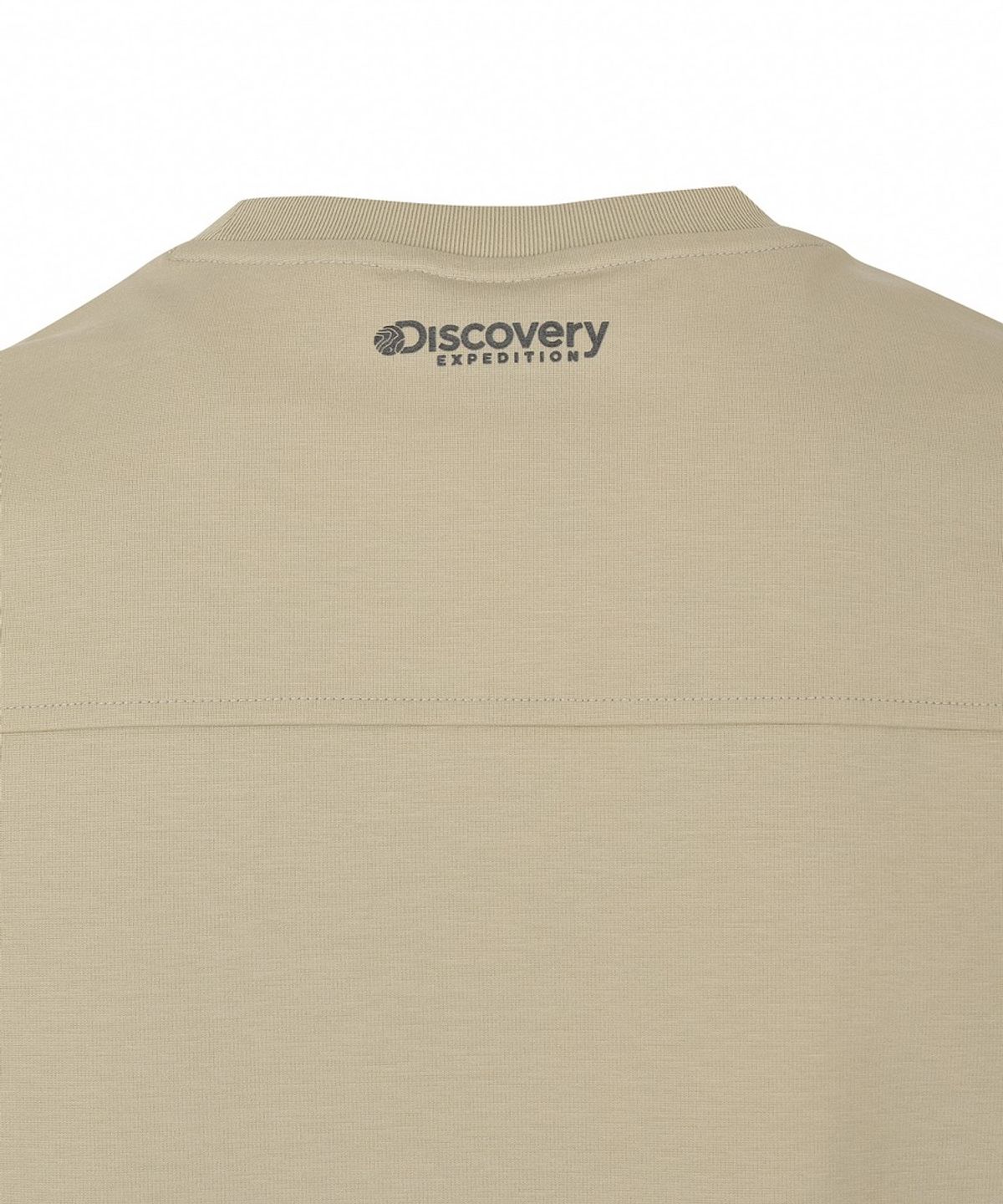 디스커버리 익스페디션(DISCOVERY EXPEDITION) 남성 프레시벤트 니트 트레이닝 포켓 반팔 티셔츠 (L/BEIGE)