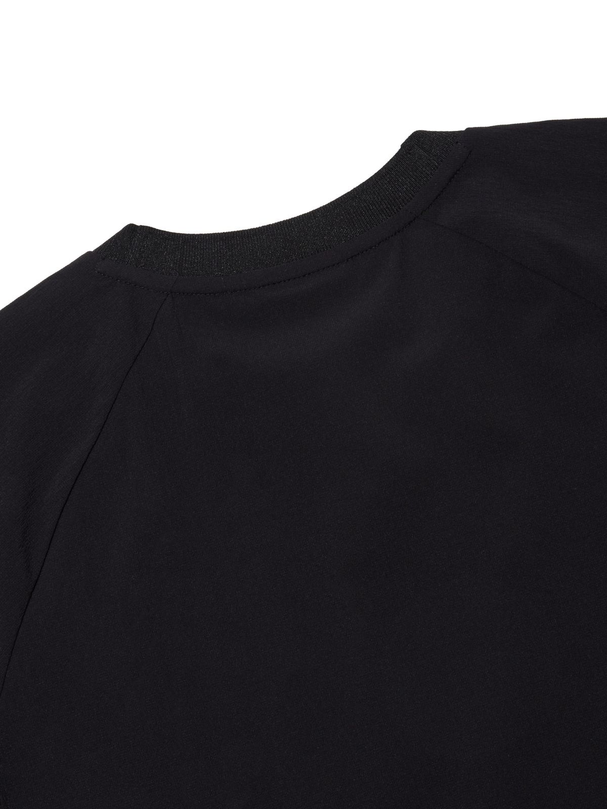 와이드앵글(WIDEANGLE) CO 스몰 아트웍 우븐 라운드넥 L_Black