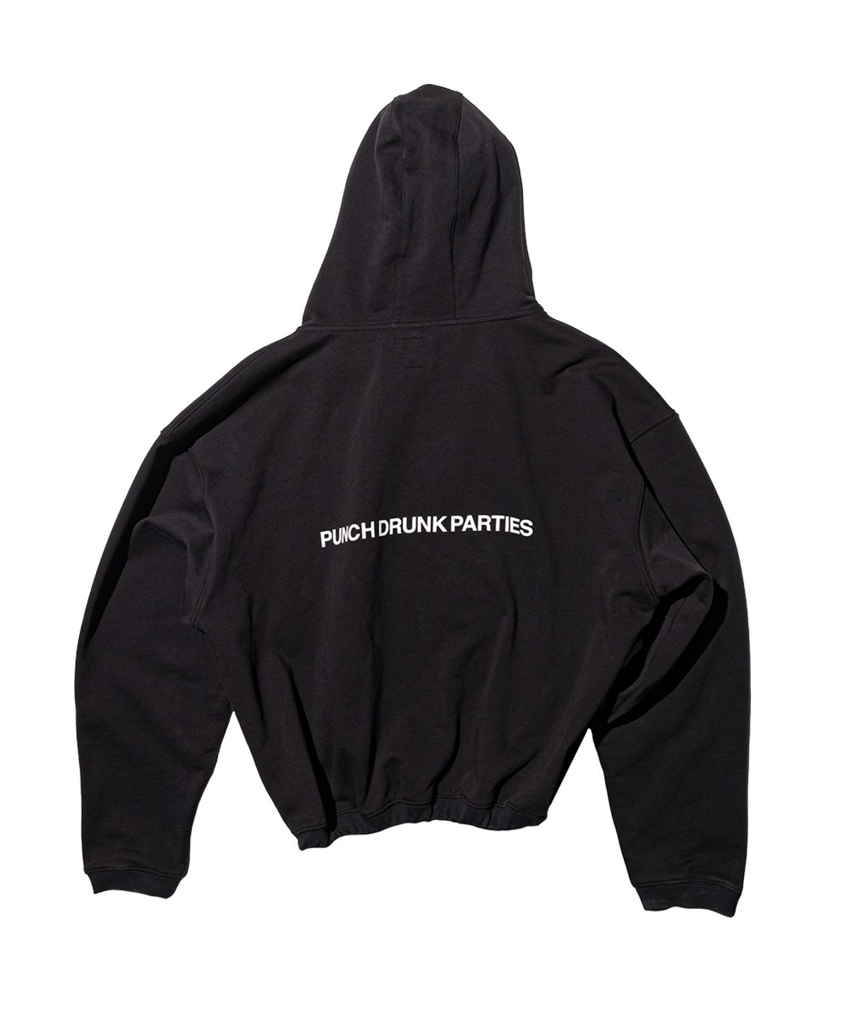 펀치드렁크파티즈(PUNCH DRUNK PARTIES) Circle Logo Zip Up Hoodie (BLACK)