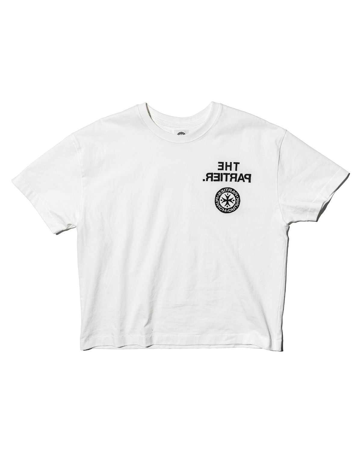 펀치드렁크파티즈(PUNCH DRUNK PARTIES) THE PARTIER Crop Tee (WHITE)