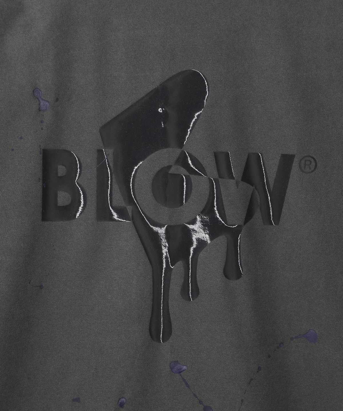 블로우(BLOW) FLOWING LOGO HAND PAINTING  T-SHIRT