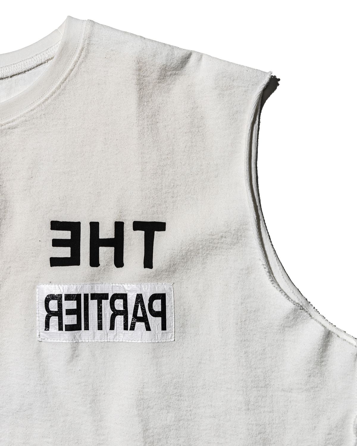 펀치드렁크파티즈(PUNCH DRUNK PARTIES) PARTIER Oil Dirt Crop Sleeveless (DIRTY WHITE)