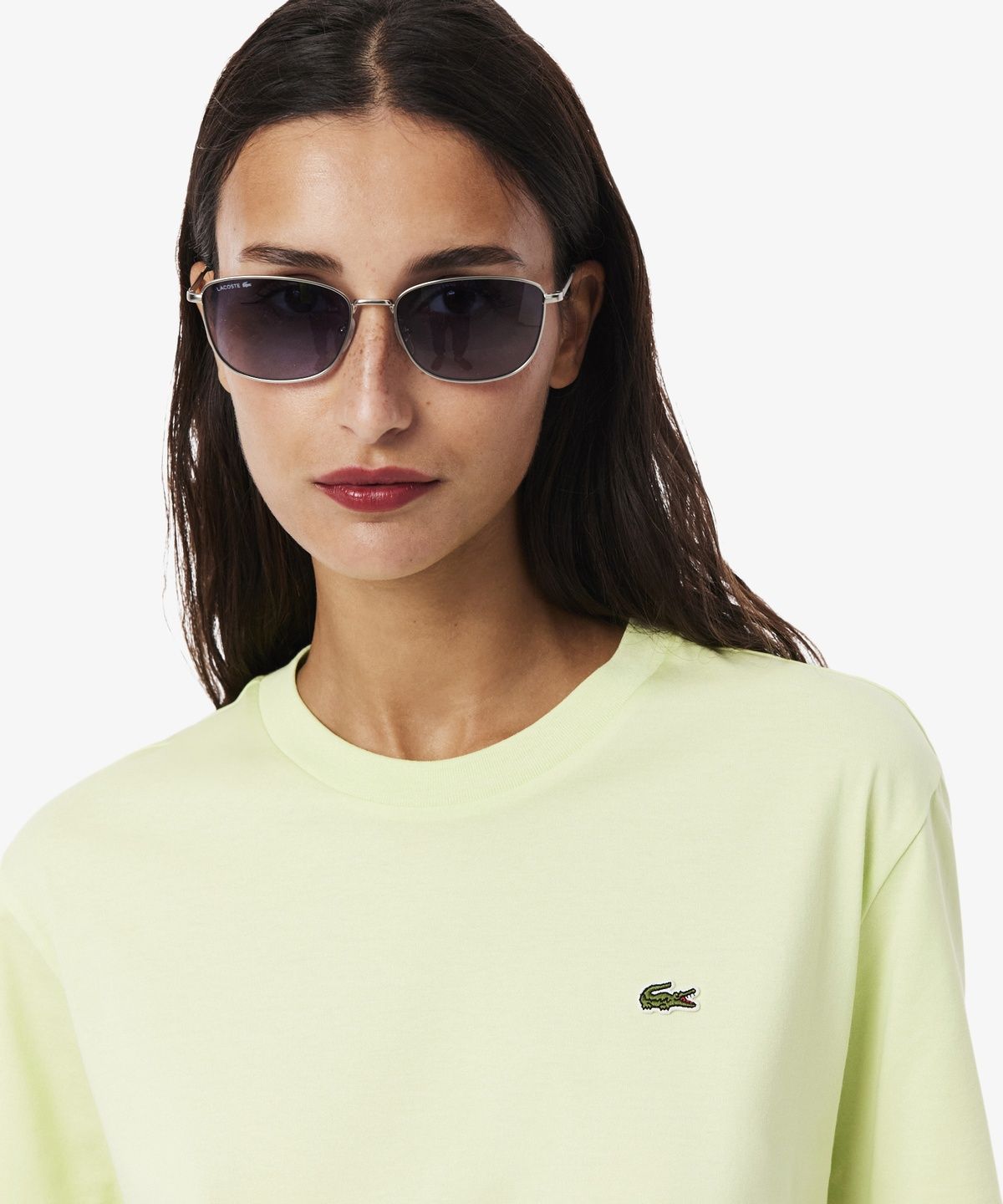라코스테(LACOSTE) 여성 릴랙스핏 베이직 반팔 티셔츠 TF7215-56G BIC