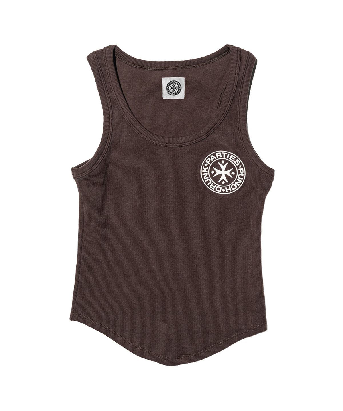 펀치드렁크파티즈(PUNCH DRUNK PARTIES) SHG Logo Variation Sleeveless (BROWN)