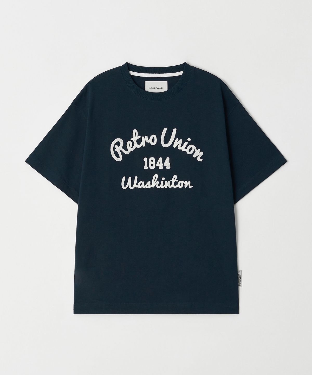 디써티원(DTHIRTYONE) Multi Stripe Short Sleeve T-Shirt (NAVY)